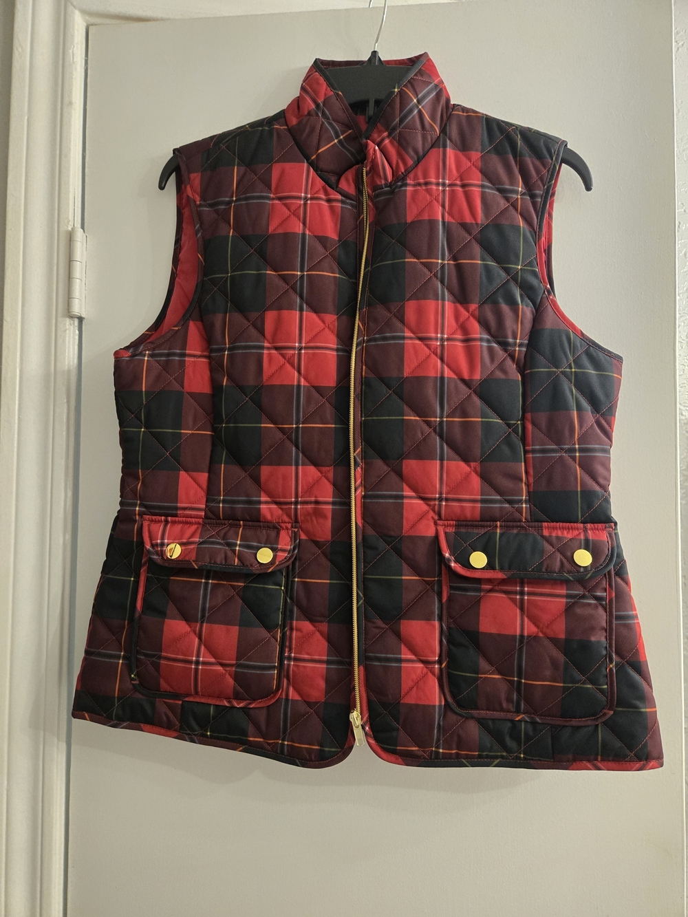 St. John's Bay Womens Red Quilted Lined Jacket